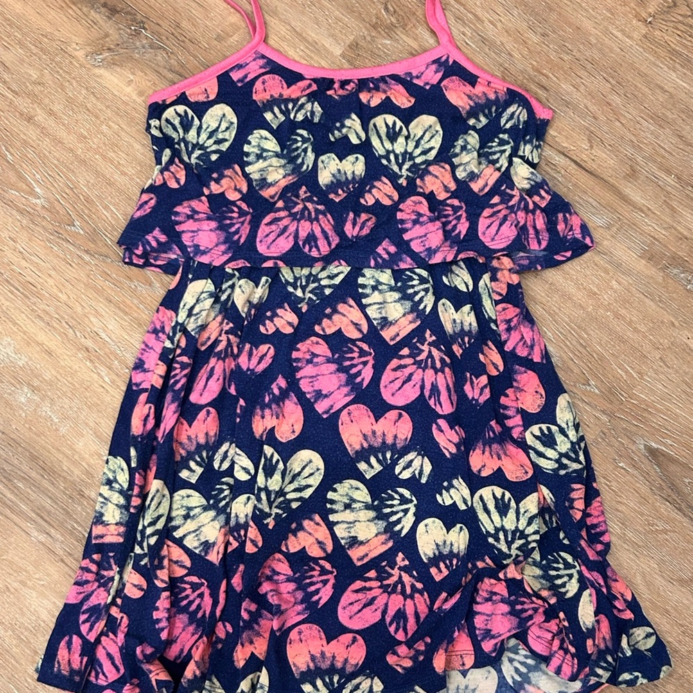 Girls Colorful Heart Dress